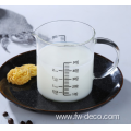 Glass Measuring Cup with Milk